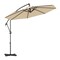 10ft Cantilever Patio Hanging Umbrella with Base, Crank Handle and Air Vent